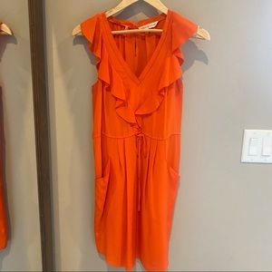 Rebecca Taylor • Silk Dress • Size 2 • Orange